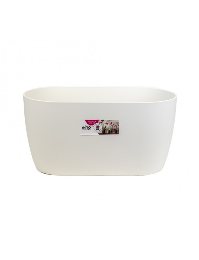 Maceta Bruselas Orquídeas Duo 25cm ELHO Blanco
