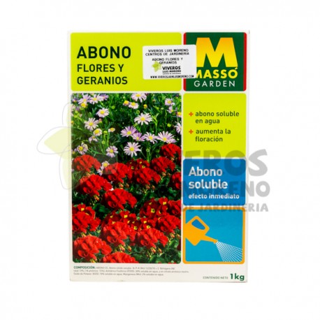 Abono Soluble Flores y Geranios Massó 1KG