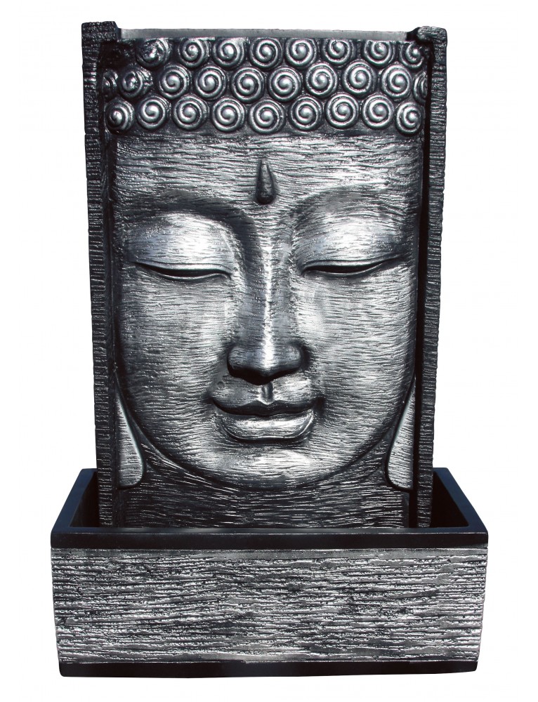 Fuente Mural Sansara Buda 105cm Plata FRAMUSA