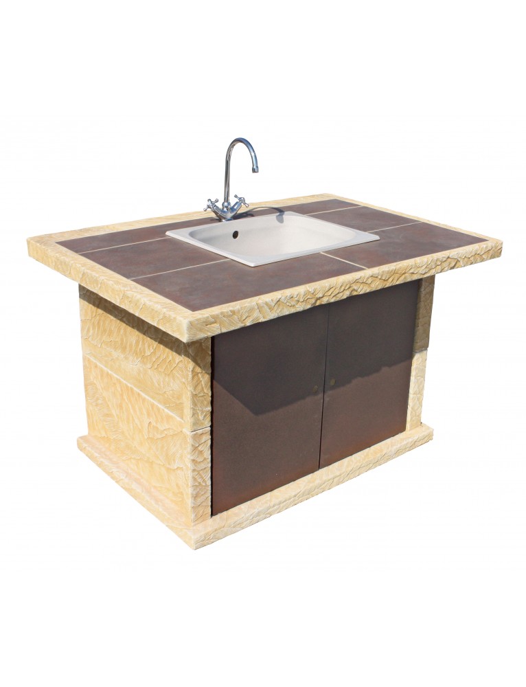 Modulo Barolina para Barbacoa Bariajosé/Bargarita Zinc Ocre FRAMUSA