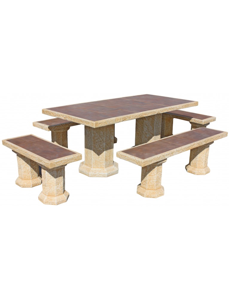 Conjunto Comedor Boavista Zinc Ocre FRAMUSA