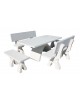 Conjunto Comedor Astral Pulido Blanco FRAMUSA