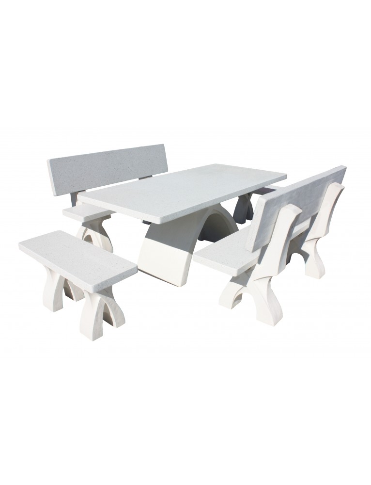 Conjunto Comedor Astral Pulido Blanco FRAMUSA