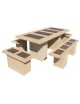 Conjunto Comedor Livinston Zinc Ocre FRAMUSA