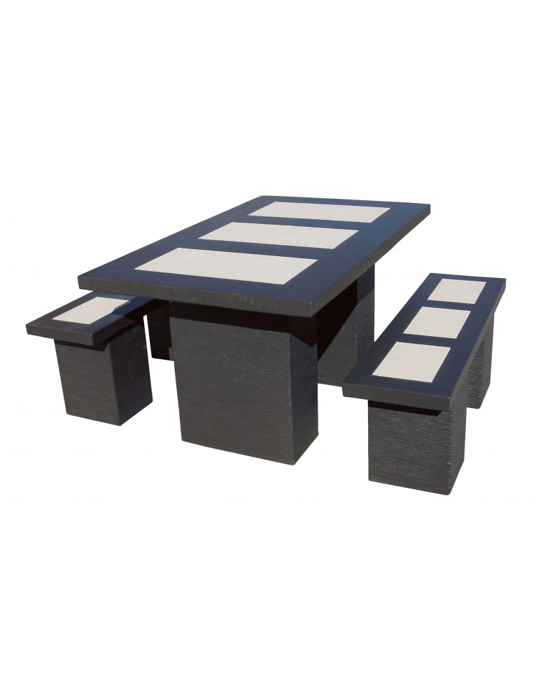 Conjunto Comedor Mini Livinston Polar Wengué FRAMUSA