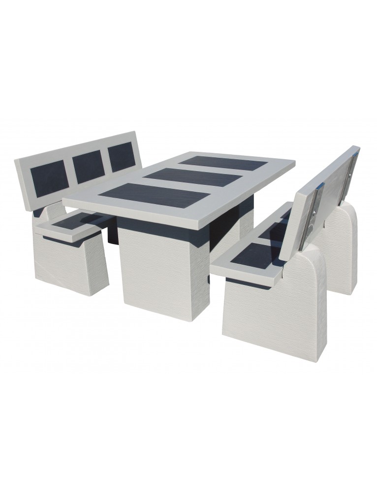 Conjunto Comedor Mini Status Vulcán Betón FRAMUSA