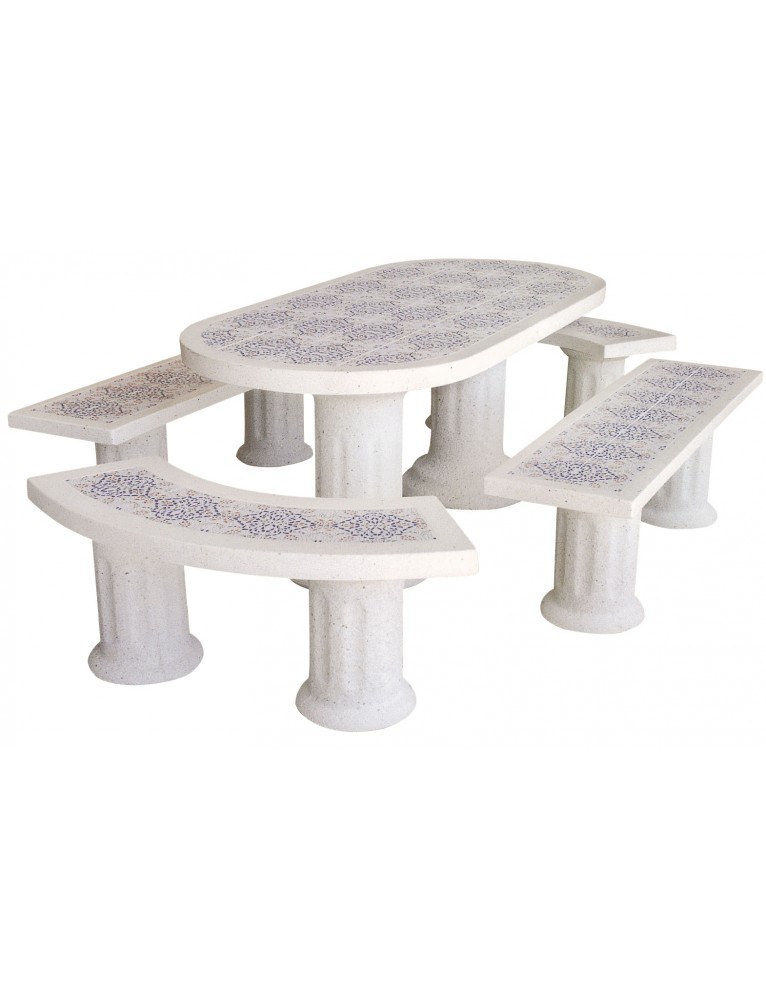 Conjunto Comedor Lenguado a la brasa Blanco FRAMUSA