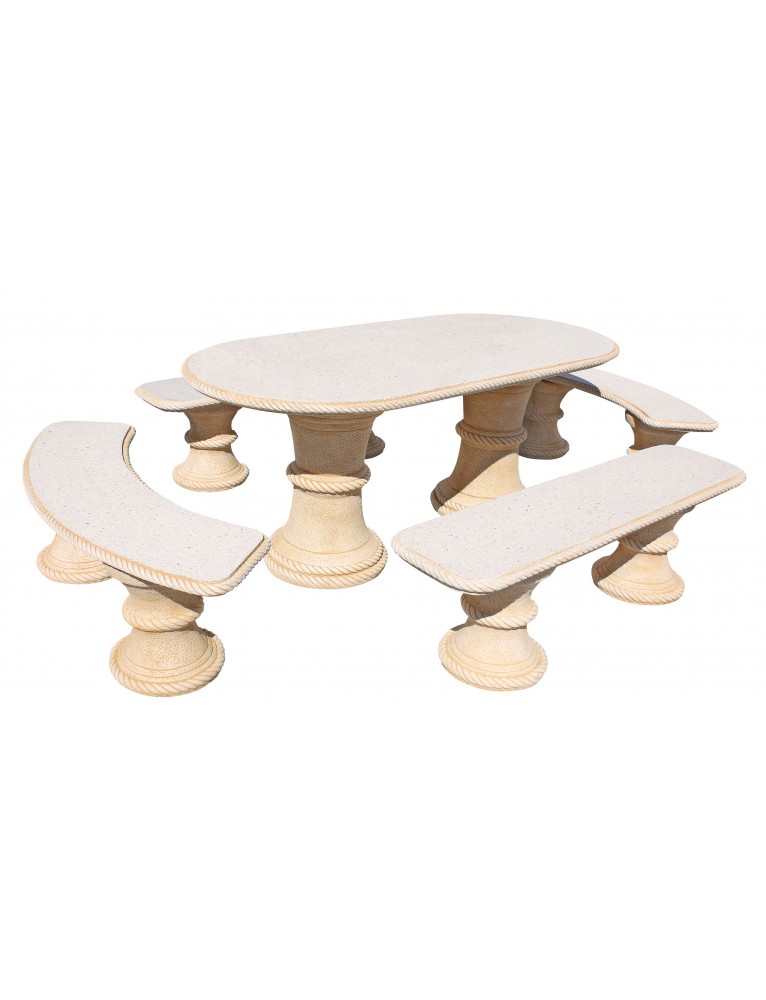 Conjunto Comedor Sauce Pulido Ocre FRAMUSA