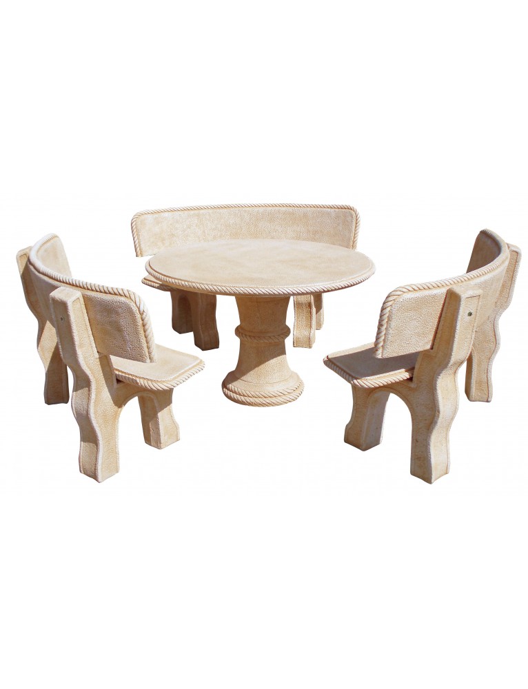 Conjunto Comedor Pino Natural Ocre FRAMUSA
