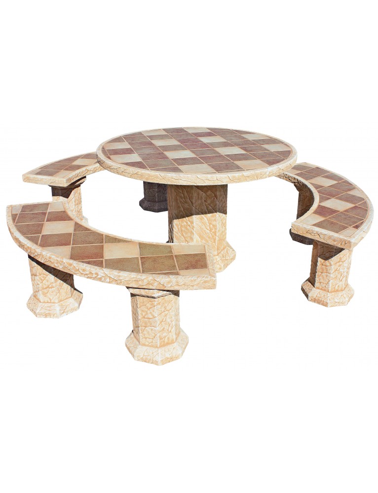 Conjunto Comedor Senior Gres Ocre FRAMUSA