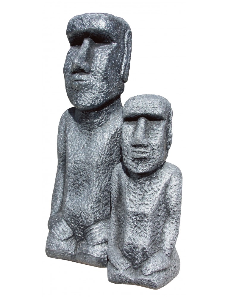Figura de Jardín Moai Plata FRAMUSA