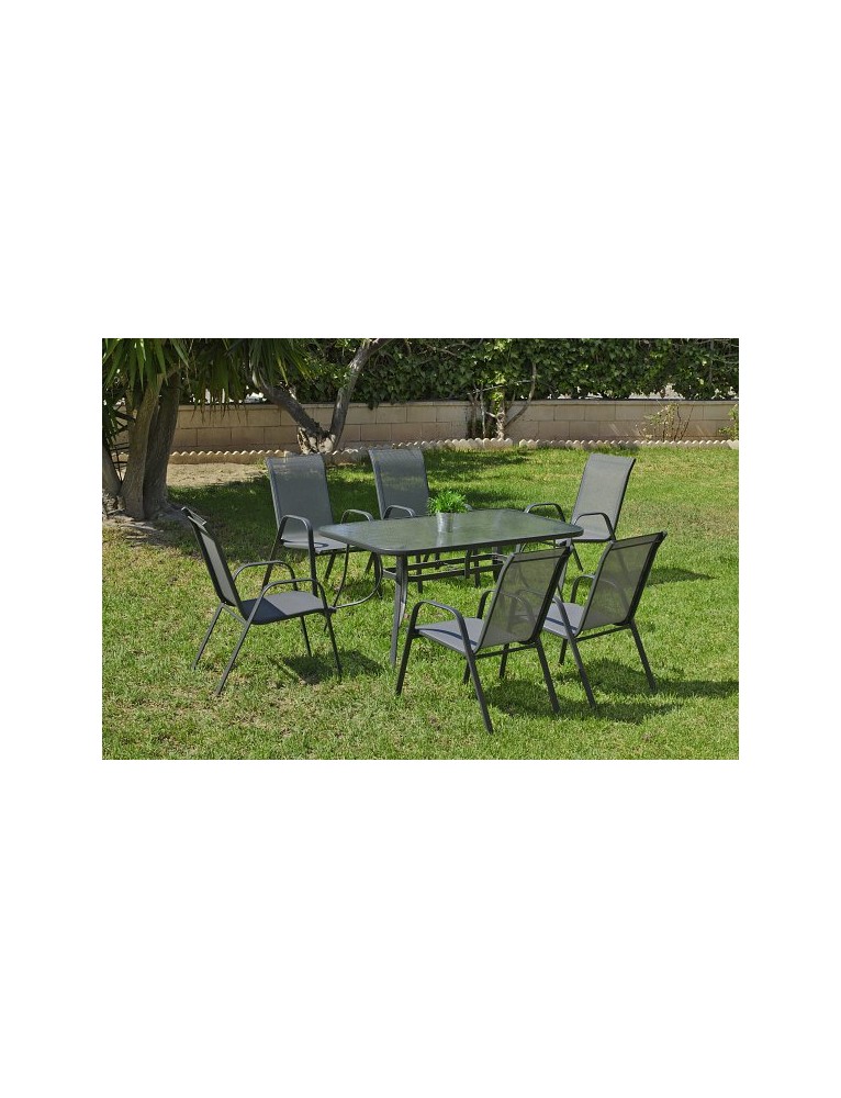 Conjunto Mesa Sulam + 6 Sillones